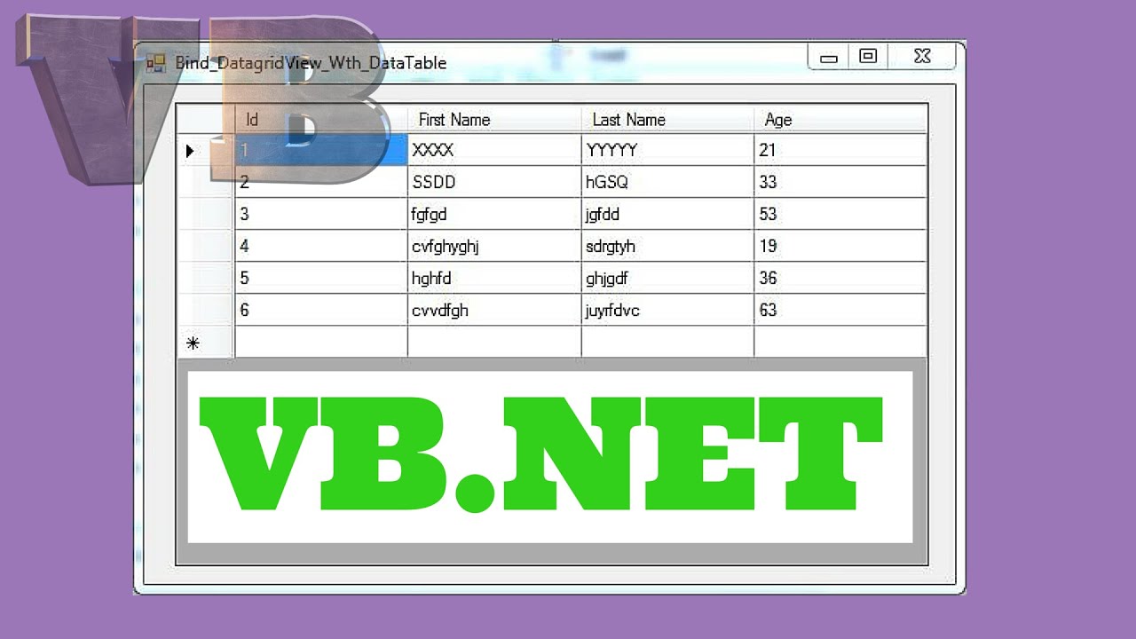 Format datagridview columns vb net